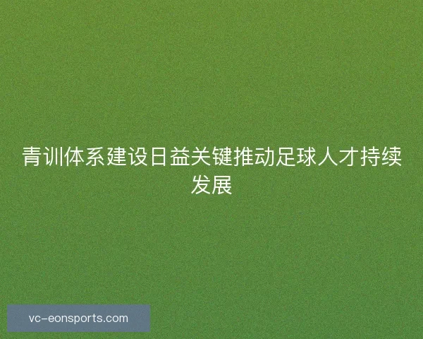 青训体系建设日益关键推动足球人才持续发展